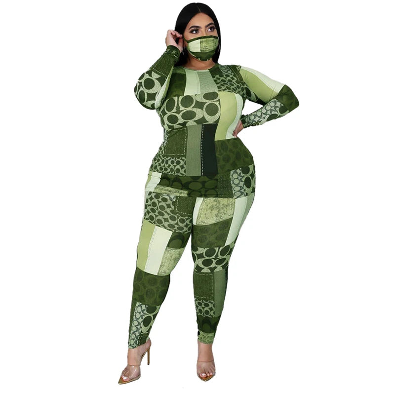 New plus Size Clothing 2 Piece Set Tracksuit Stretch Top and Pants Outfits Jogger Sweatsuit Matching Suit Wholesale Dropshipping